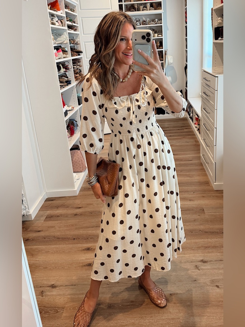 Polka dot maxi
